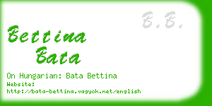 bettina bata business card